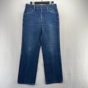 Vintage Calvin Klein Jeans Men's 32 Fits 29x29 Blue Dark Whisker Straight USA